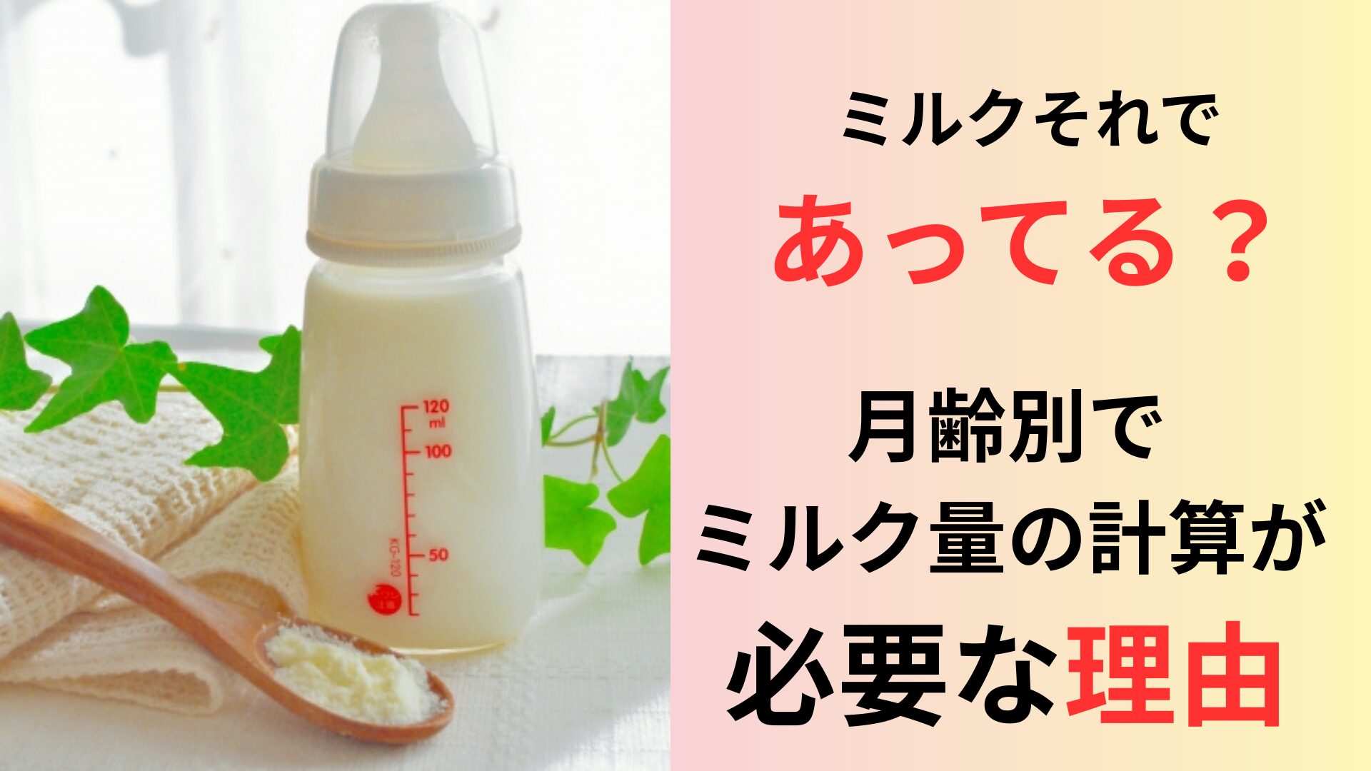 『ミルクの量それで合ってる?』|月齢別計算が必要な本当の理由。 - いつかは終わる育児ブログ